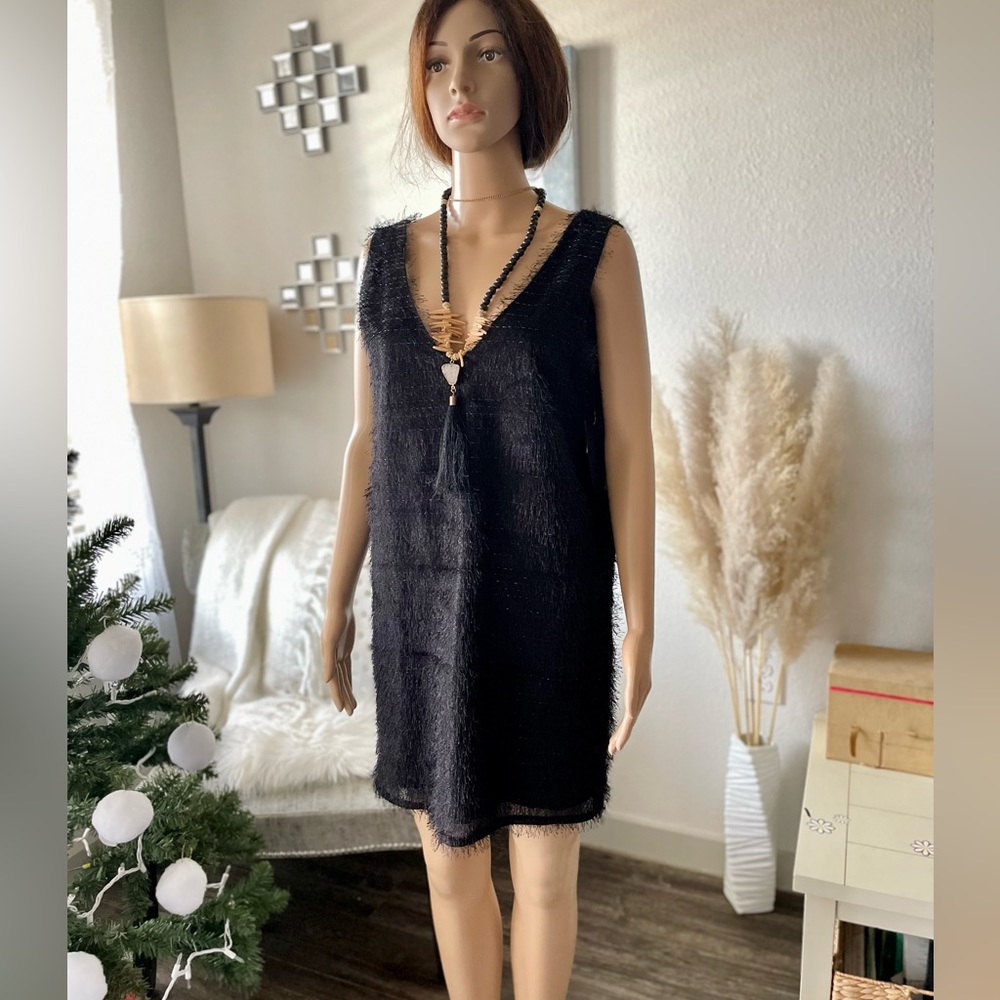 Sleeveless Party Dress Medium Black Medium